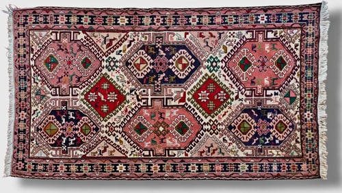 Antique Caucasian Soumak Kilim Rug (Azerbaijan) 6' 4" x 3' 7"