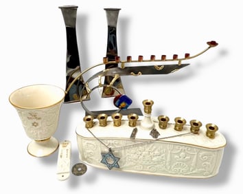 Estate Collection Of Judaica Ritual Items (9)