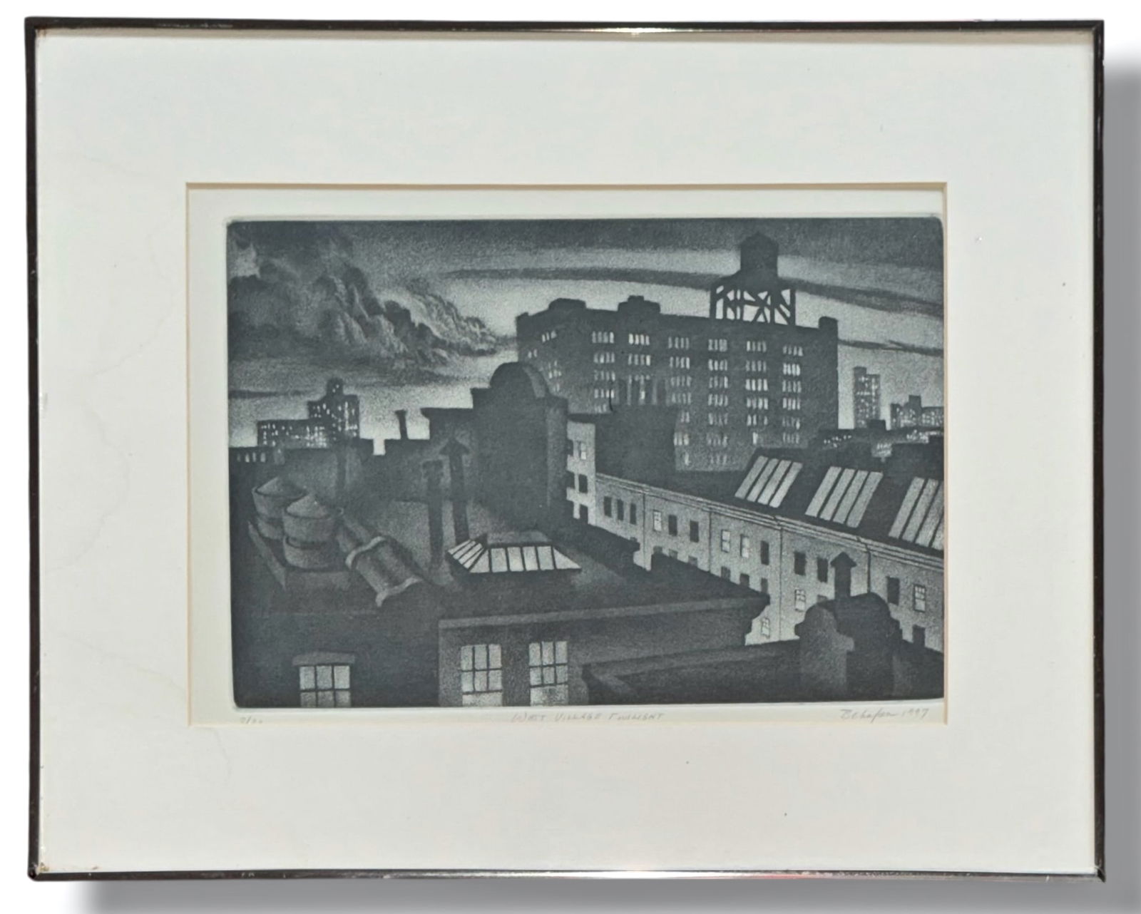 William H. Behnken (American, b.  1943)  "West Village Twilight"  N.Y.C. 1997 (1 of 8)