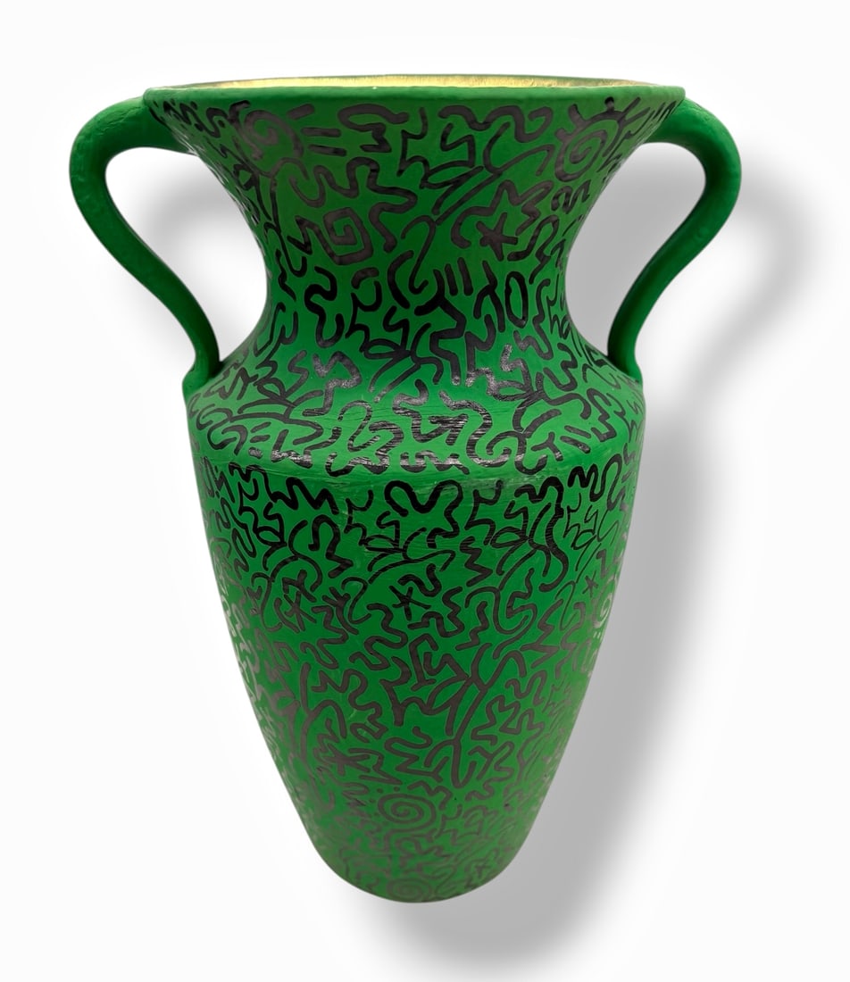 LA II  (Angel Ortiz)  Urban Graffiti  Vase  Tagged  Throughout (16" x 12") (1 of 6)