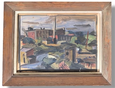 Joseph S. Trovato (Italian/ American, 1912-1983) Industrial Landscape, c. 1960s