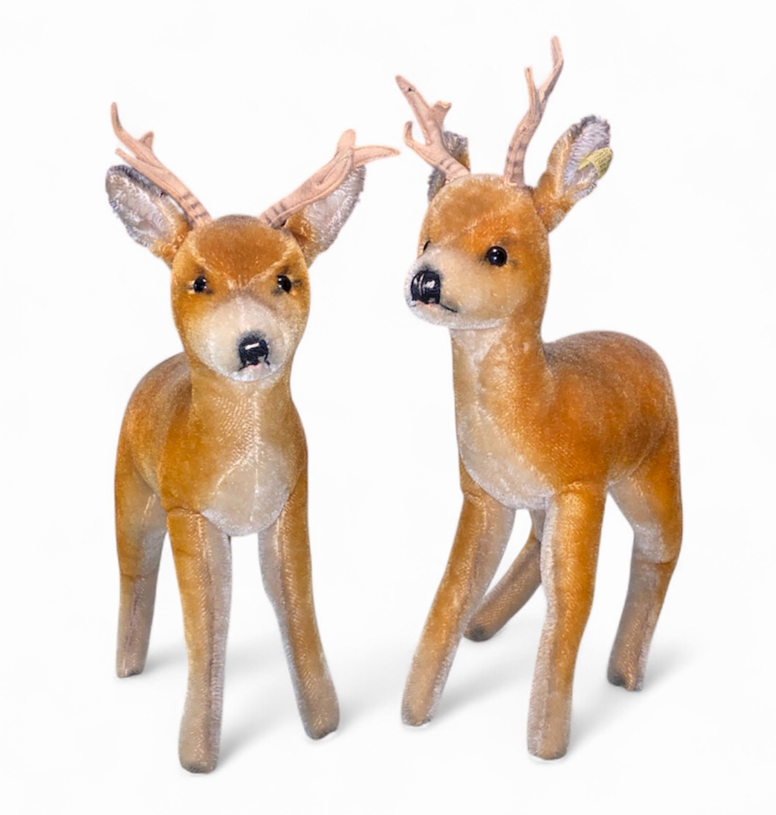 Pair, German Steiff Mohair Rehbock Buck  Deer w/ Shoe Button Eyes (1 of 7)