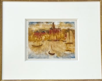 William Meyerowitz BOATS NEAR HARBOR, Gloucester, M.A. 1920s