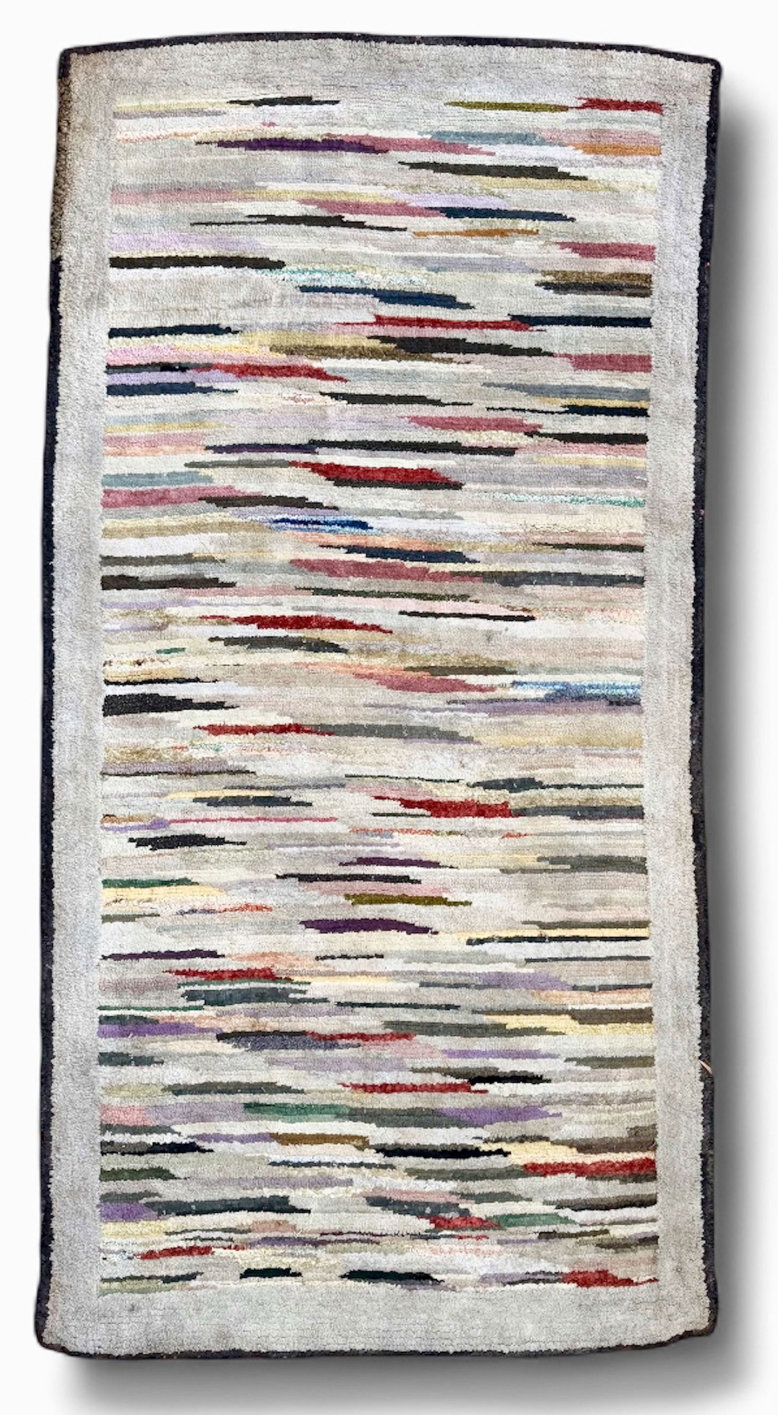 Early 20th Century American Hand Hooked Folk Art Rug,     5'  4"  x  2'  8" (1 of 5)