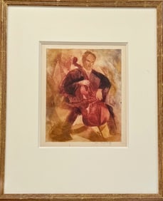 William Meyerowitz, Etching and Aquatint THE CELLIST, 1930s