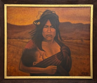 Mid-Century Mexican Oil Painting, Jorge Leguizano, 1961
