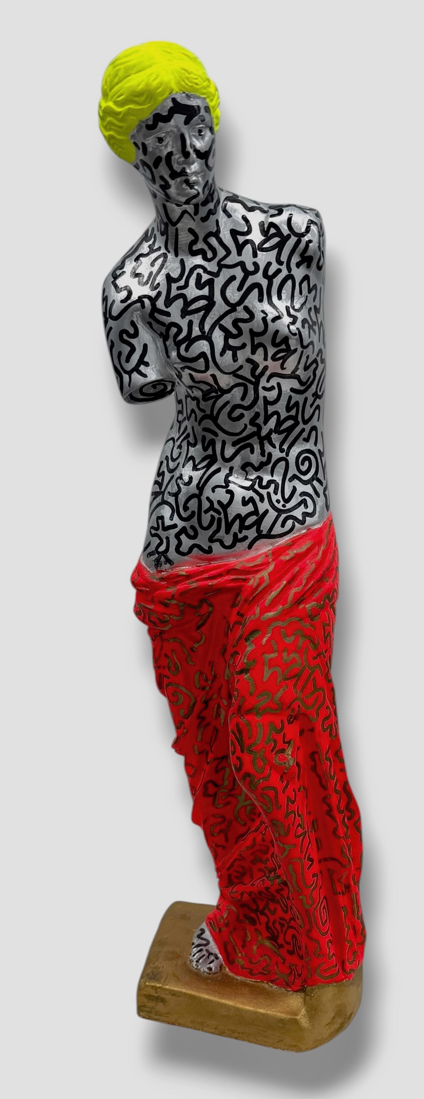 LAII  Urban Graffiti  "Venus de Milo"   Painted & Tagged Throughout  (2’ 3”) (1 of 6)