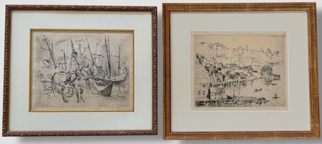 William Meyerowitz (Russian/American, 1887-1981) Gloucester Harbor, M.A. 1920s