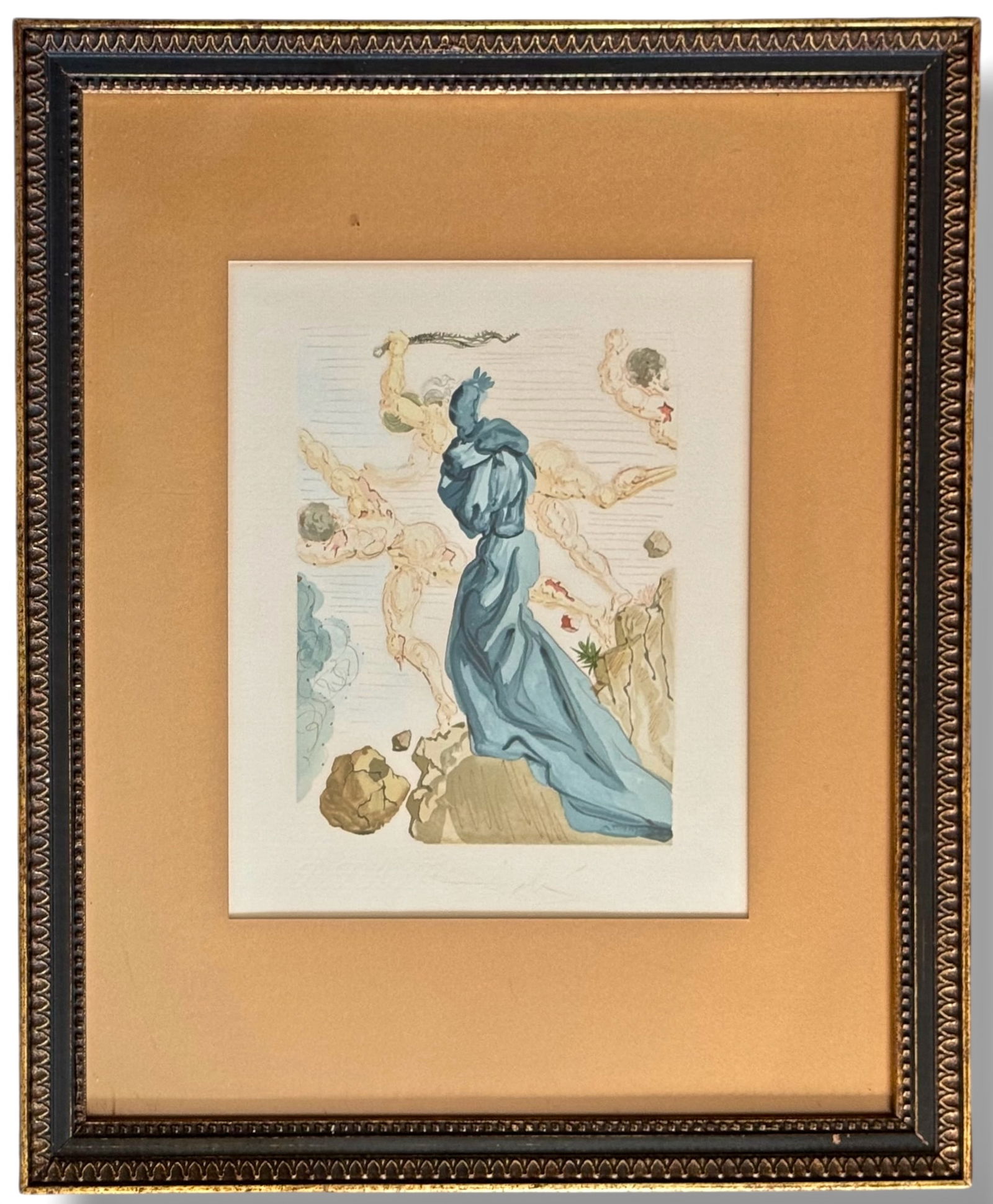 Salvador Dali  (Spain, 1904-1989)  The Inferno, Canto 15,  Woodcut, 1960 (1 of 6)