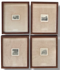 Richard Claude Zieman, (American, b. 1932) Four Miniature Landscapes, 1960s