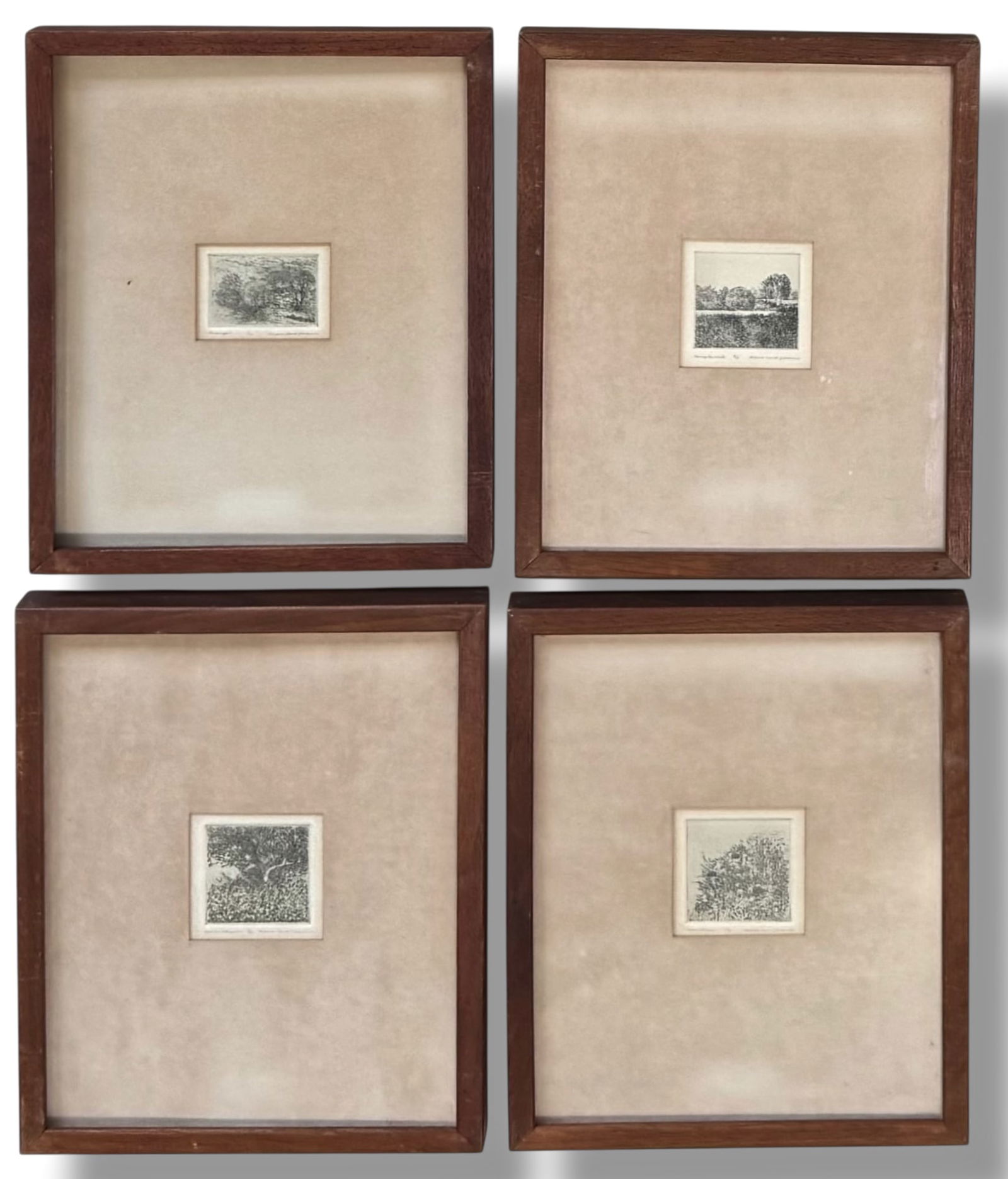 Richard Claude Zieman, (American, b. 1932)   Four Miniature Landscapes, 1960s (1 of 6)