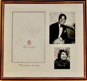 Original Signed & Inscribed Photos Of Bobby Short And Beverly Sills , The Carlyle Hotel, N.Y. 1996
