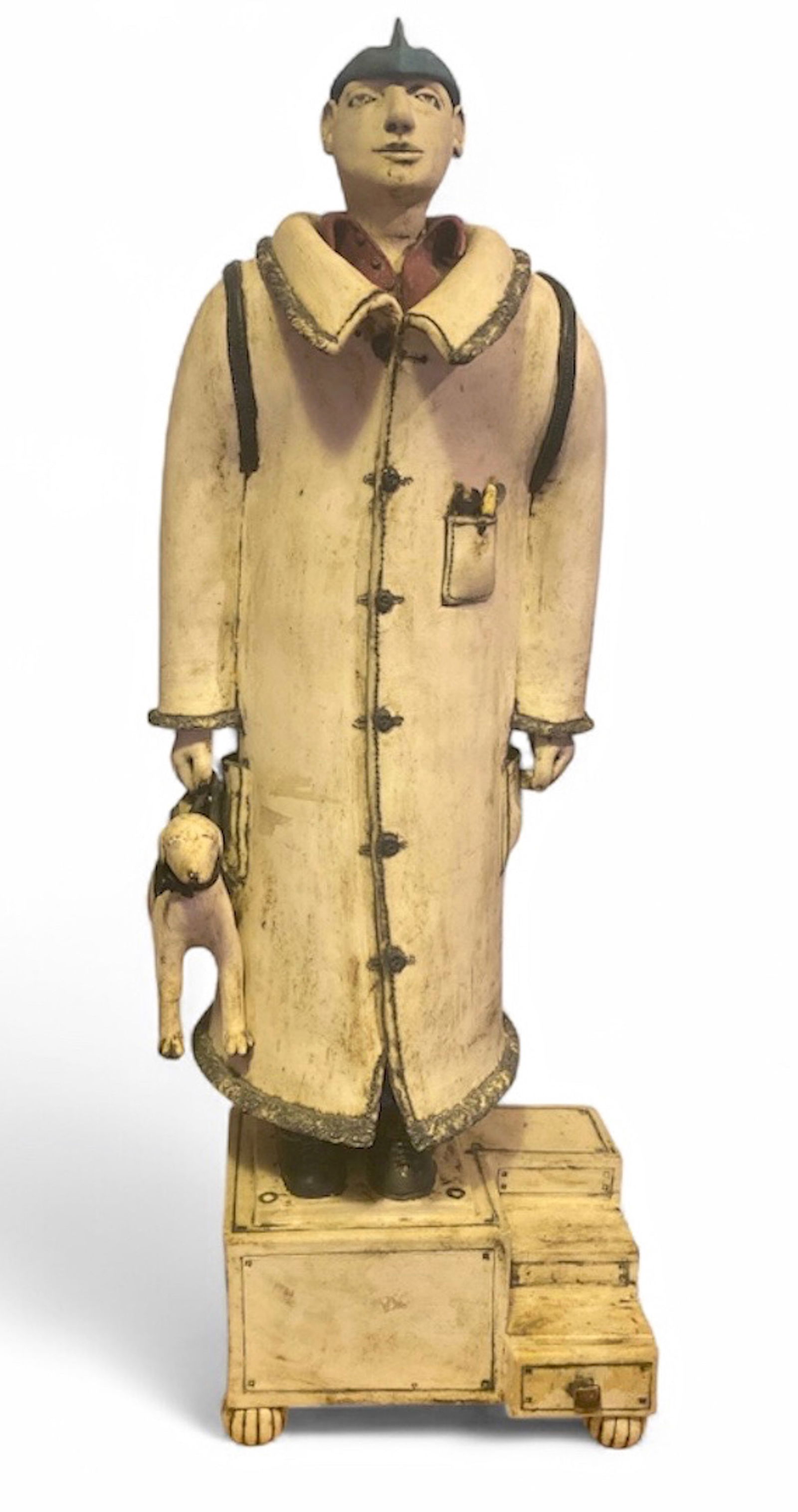 Futuristic Rocket Man With Dog, Sculpture ca. 1960s (1 of 8)