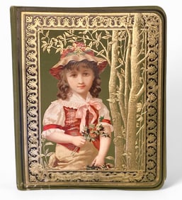 Antique Victorian Chromolithograph Die Cut Scrap Album (80+)