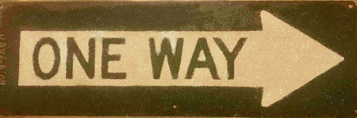 Outsider Artist Christina Varga (American, c. 1971) "ONE WAY"