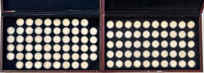 U.S. State Quarters & Territory Silver Proof Coin Sets, 2009-2020 (106)