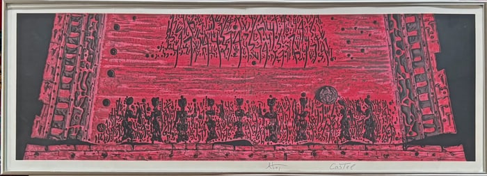 Moshe Castel (Israeli, 1909-1991) Abstract In Red