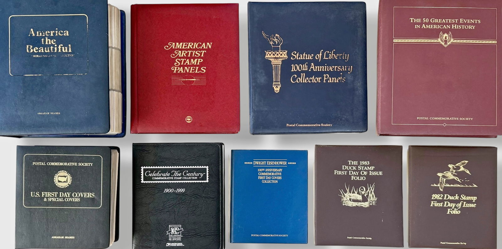 Collection of 9 Albums Of Unsorted American Stamps  (300+) (1 of 6)