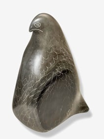 Jobie Crow, Inuit Carved Stone Bird Sculpture, Belcher Island