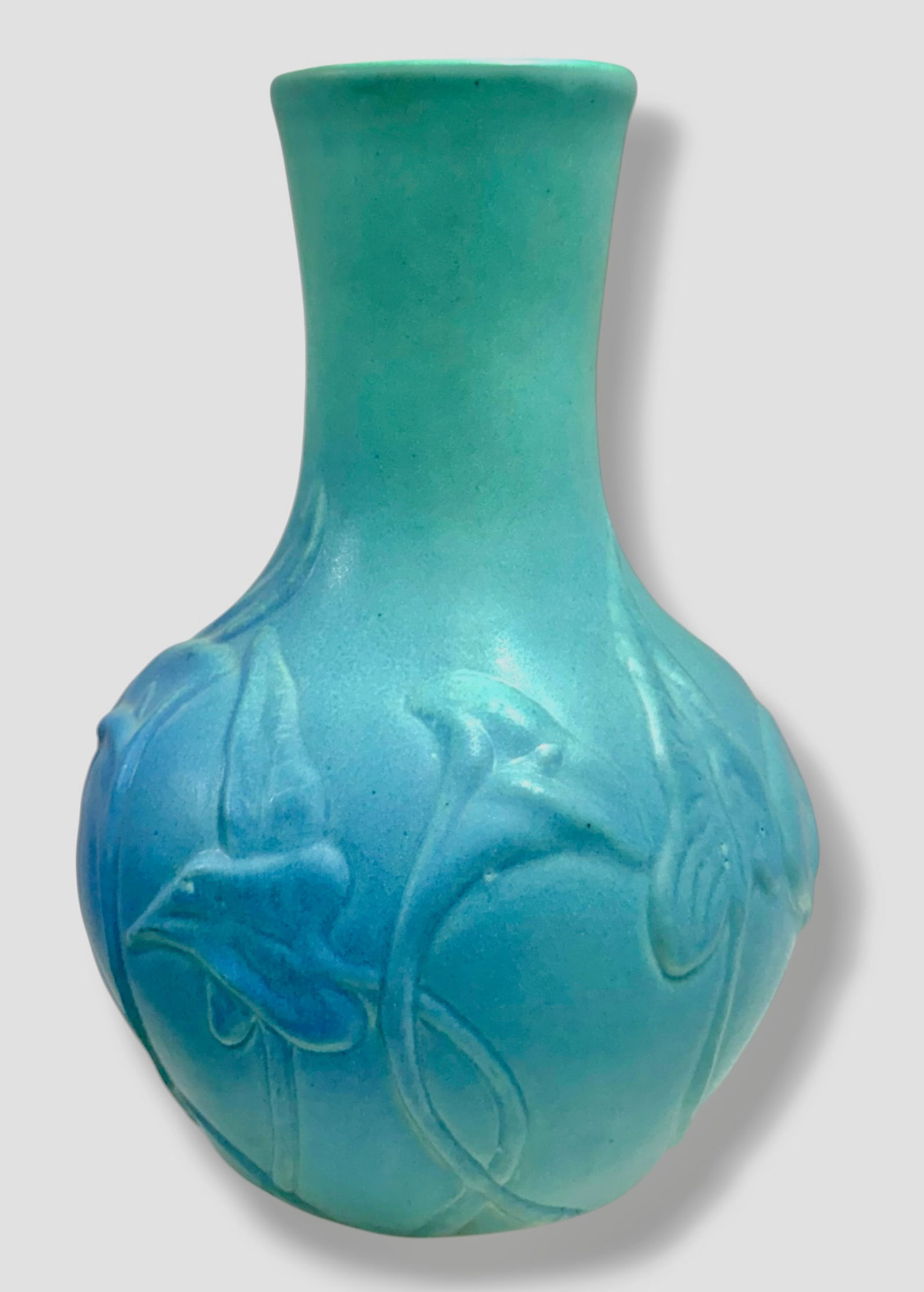 Large Van Briggle Arts And Crafts Turquoise Glazed Pottery Vase (1 of 6)