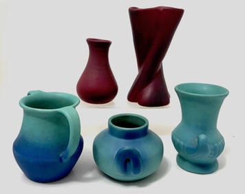 Van Briggle Arts and Craft Pottery Vase Collection (5)