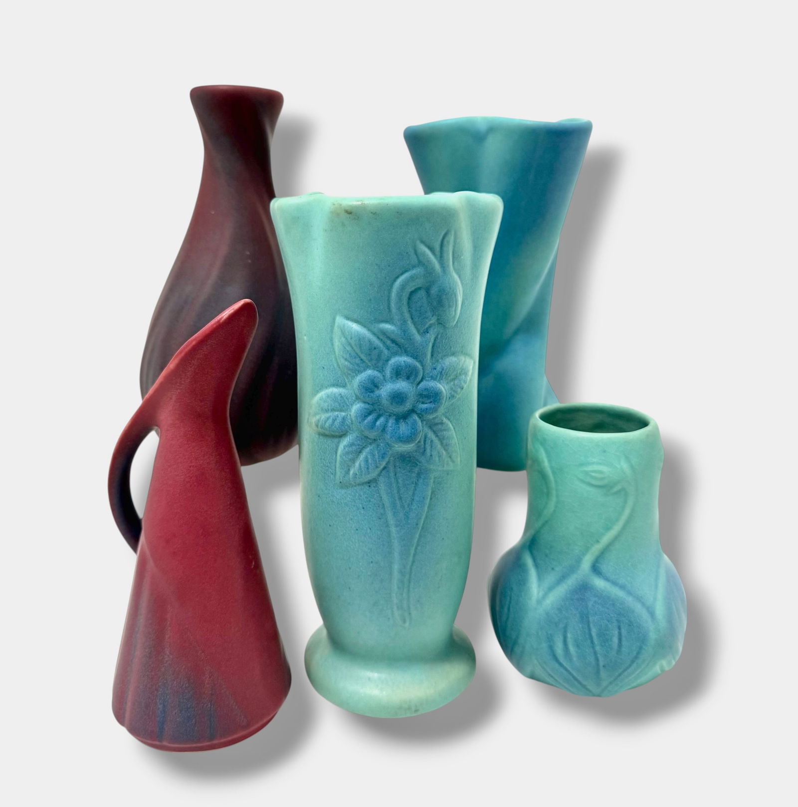Collection of Van Briggle Arts and Craft Pottery Vases (5) (1 of 9)