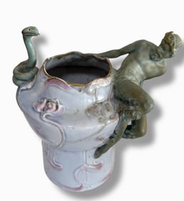 Art Nouveau Ernst Wahliss Turn Vienna Austrian Satyr Vase