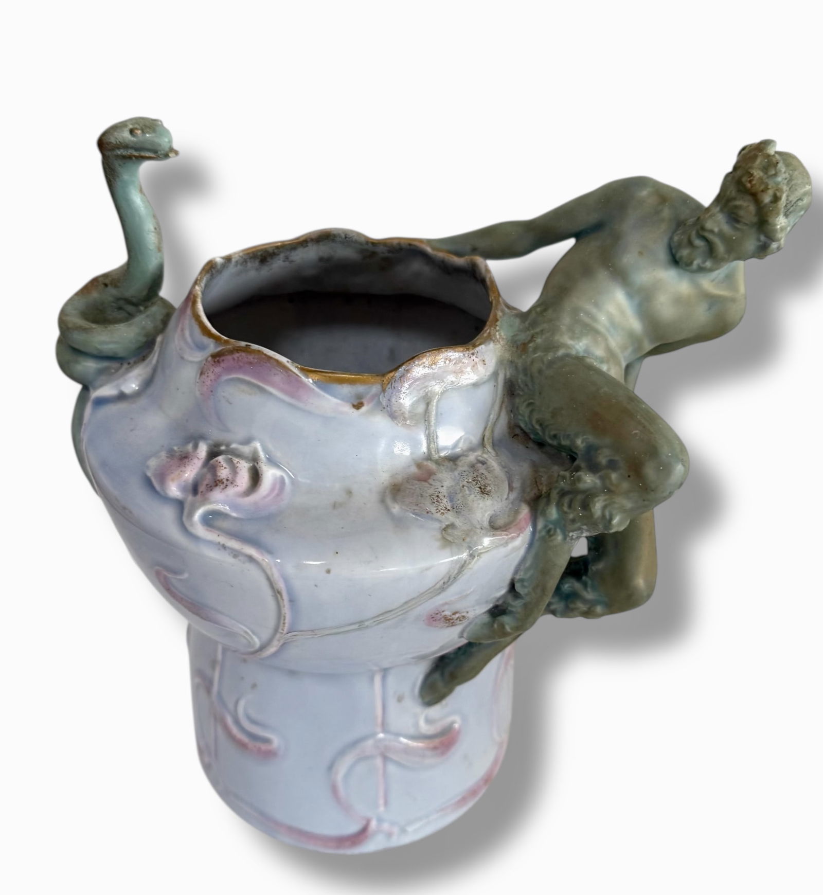 Art Nouveau Ernst Wahliss Turn Vienna Austrian Satyr Vase (1 of 7)