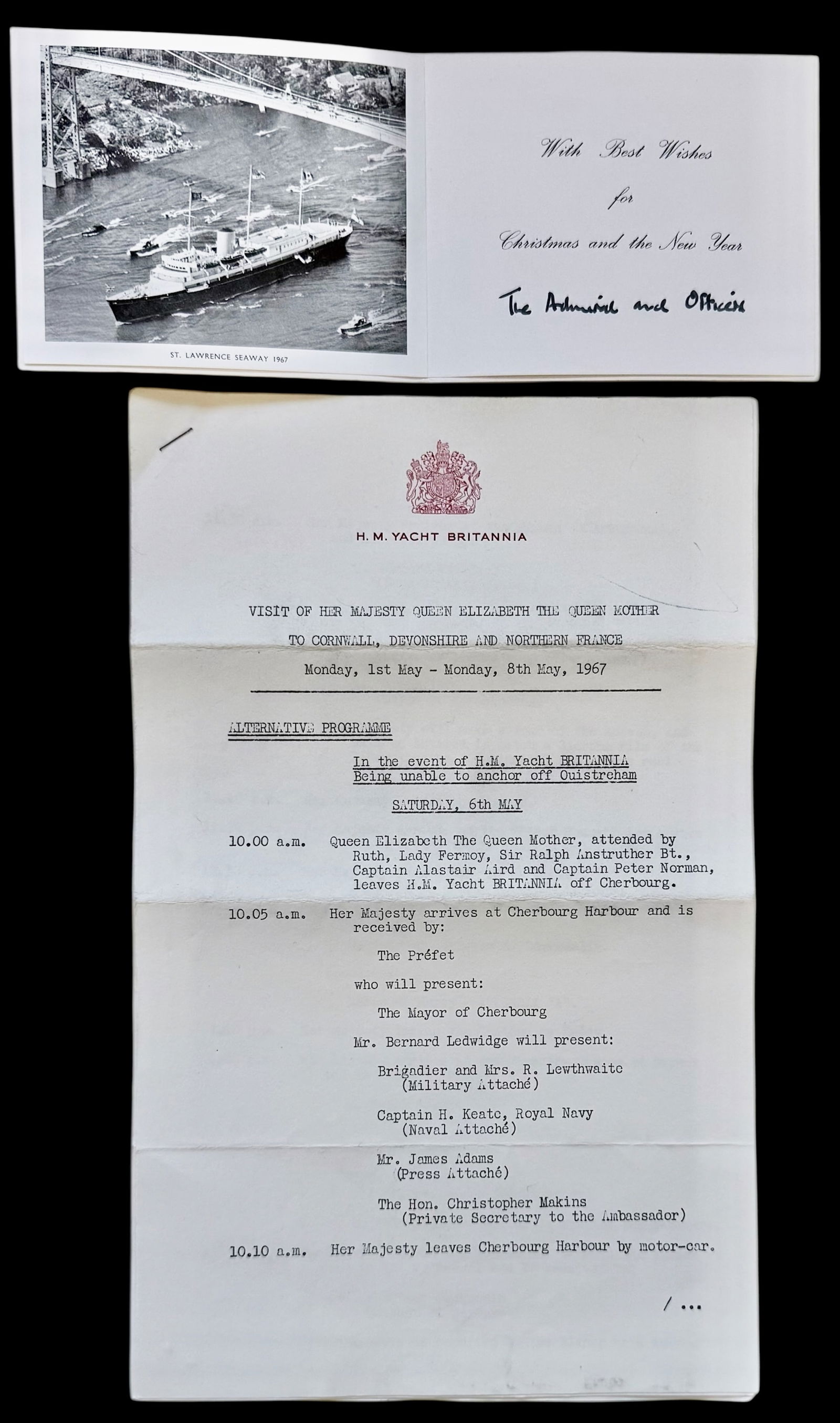 MAJESTY QUEEN ELIZABETH THE QUEEN MOTHER, H.M. YACHT BRITANNIA , 1967 (1 of 5)