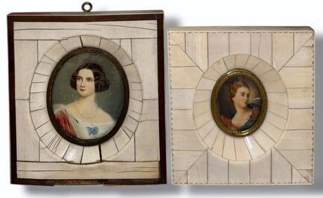 19th Century  Miniature Portrait paintings