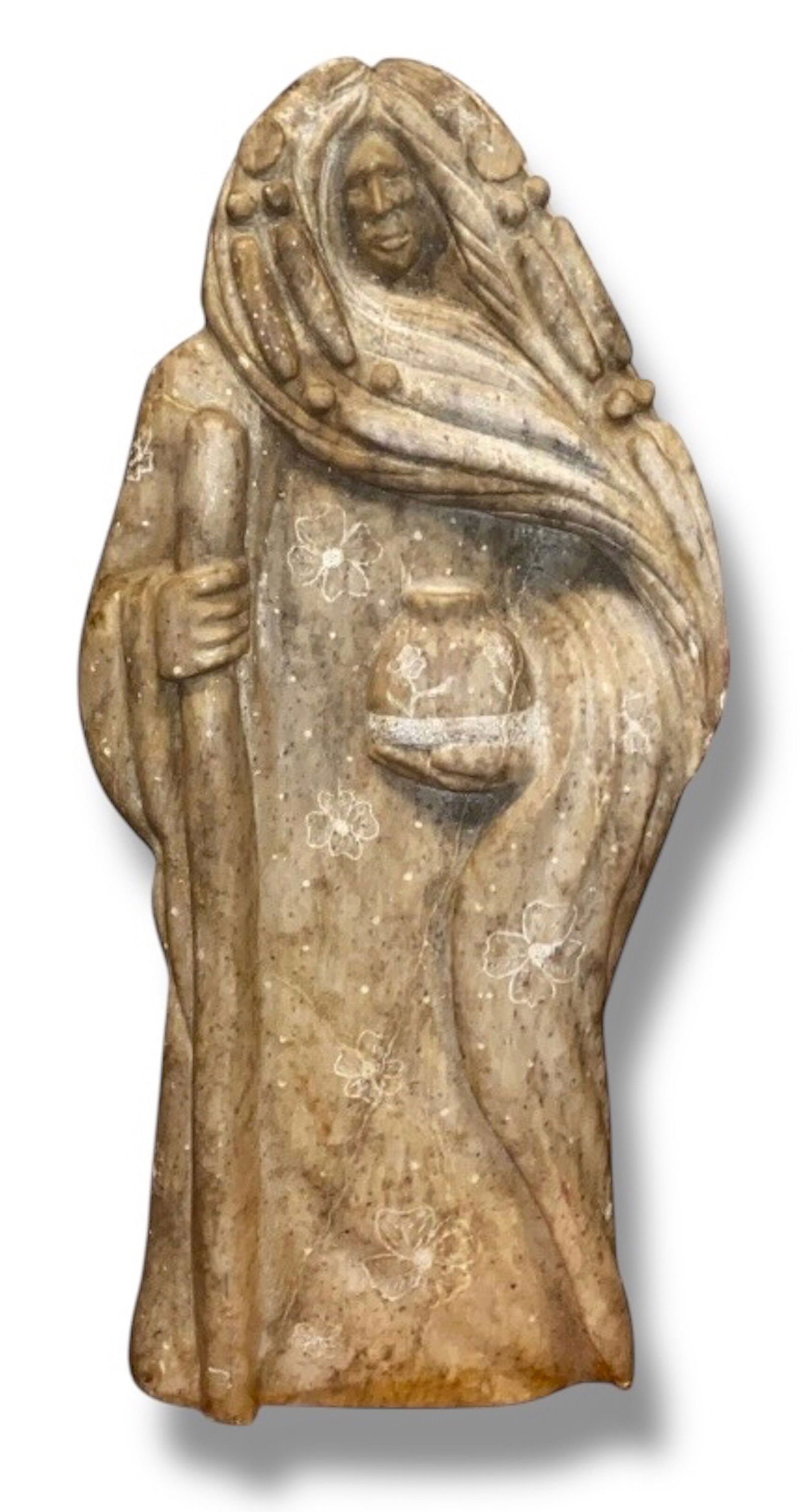 Arthur Rowlodge (1948-2011) Native American Stone Carving THE MEDICINE MAN (1 of 6)