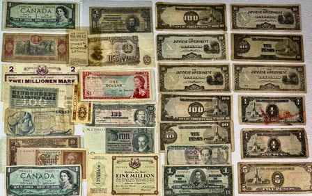 International Vintage Paper Currency  (30)
