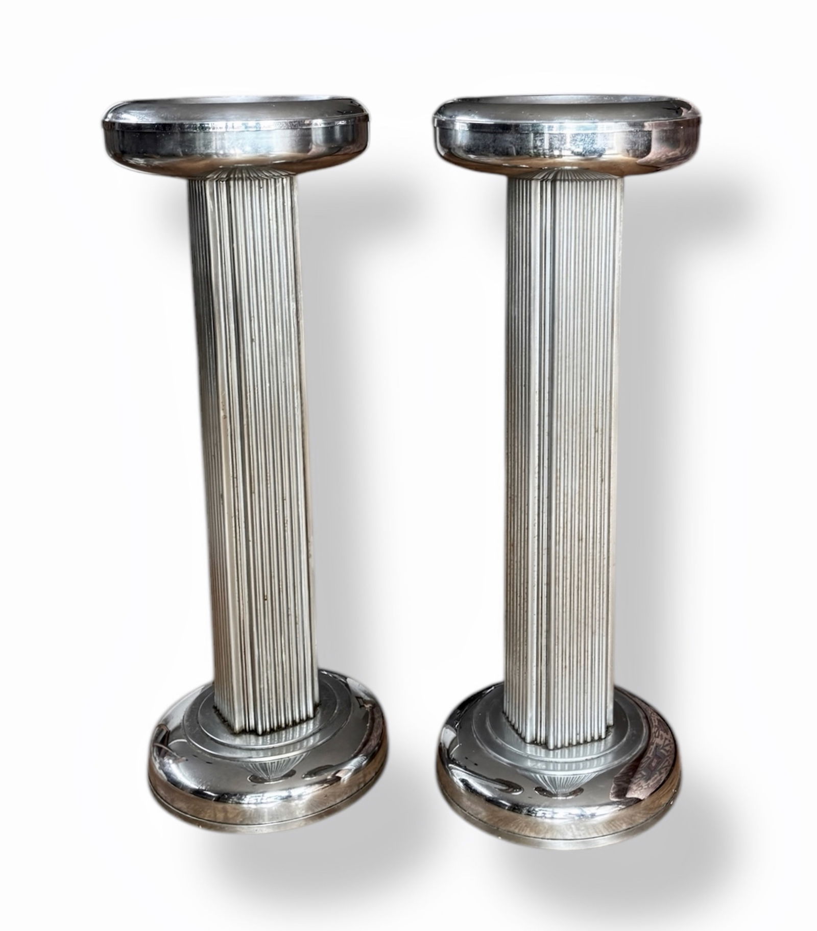 Greene Of Racine, Machine Age Art Deco Chrome Smoking Stands, 1930s (1 of 7)