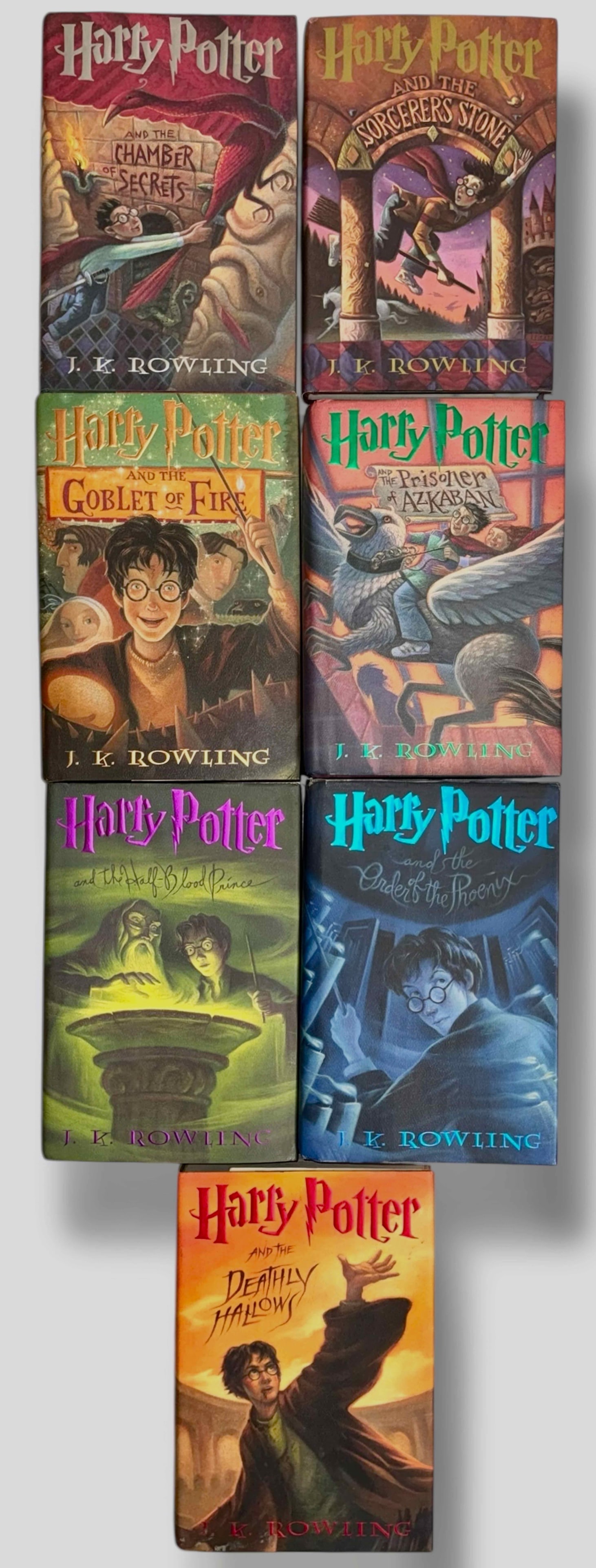 J.K. Rowling: Set of 7 Harry Potter 1st American Edition Books w/ Original Dust Jackets (1 of 5)