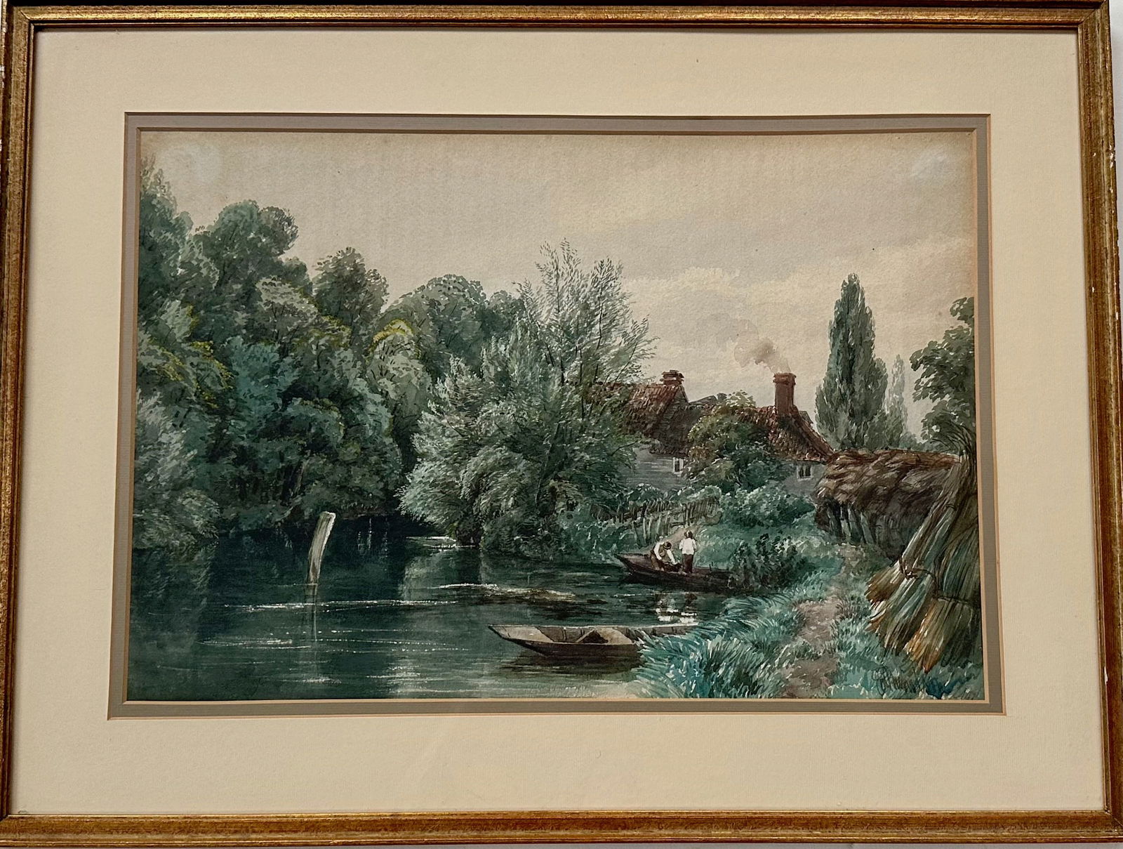 19th Century British Forest Landscape w/ Lake, Nicholson, 1850s (1 of 6)