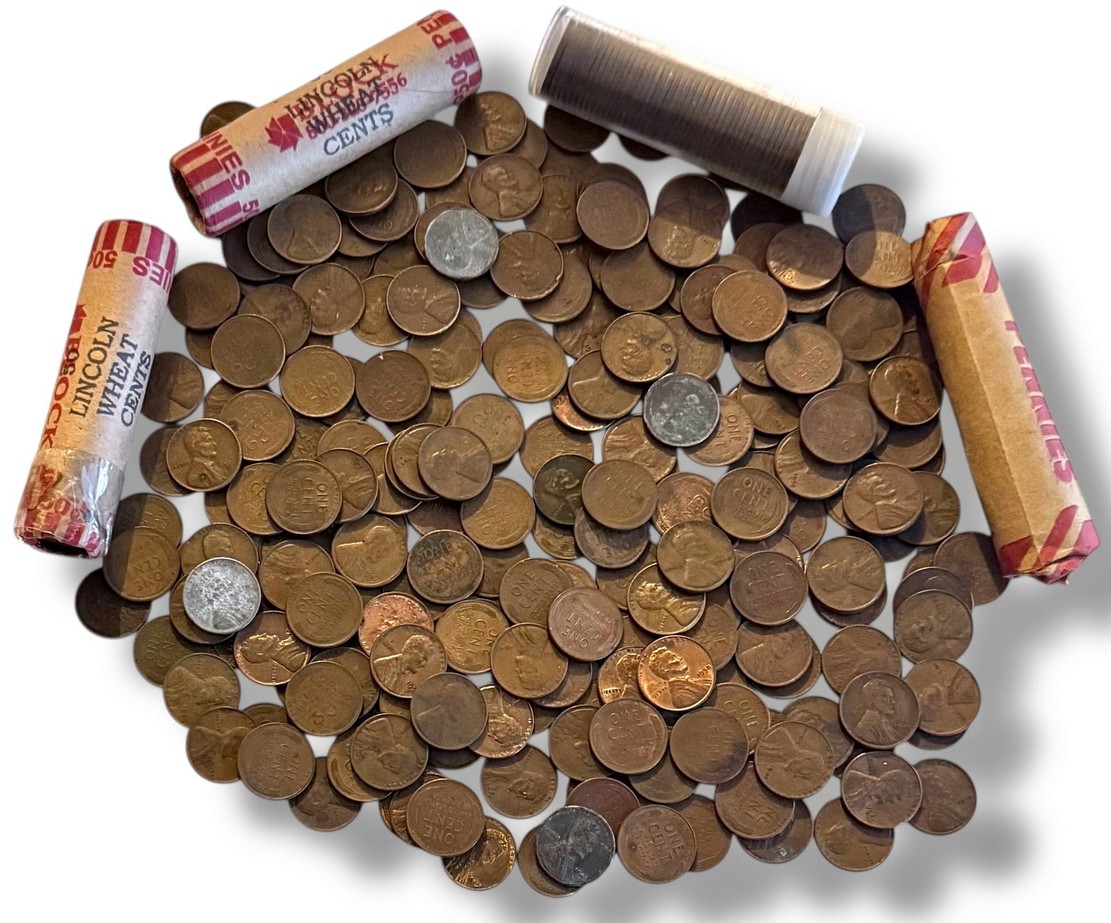 Lincoln Wheat Pennies, Unsorted (500+) (1 of 5)