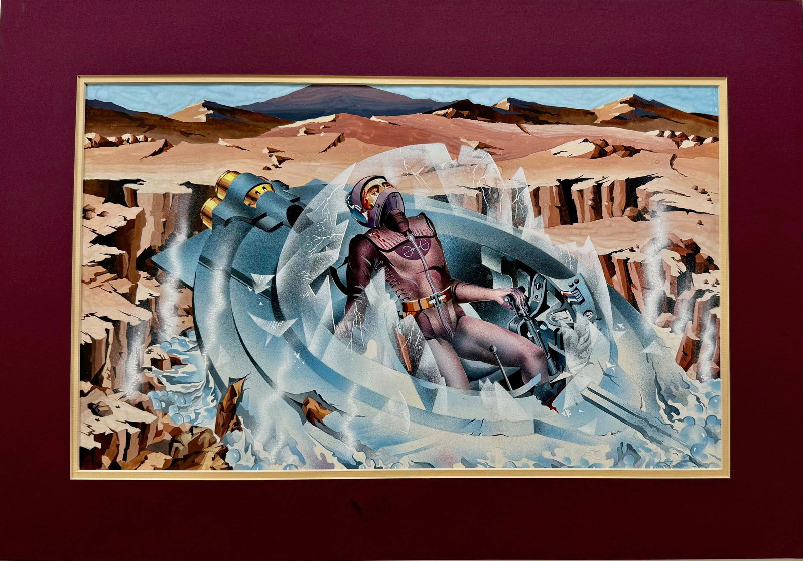 Soviet / American Astronaut, Original Book Illustration Painting (1 of 6)