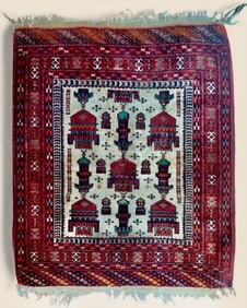 Tribal Handwoven Pictorial Wool Area Rug