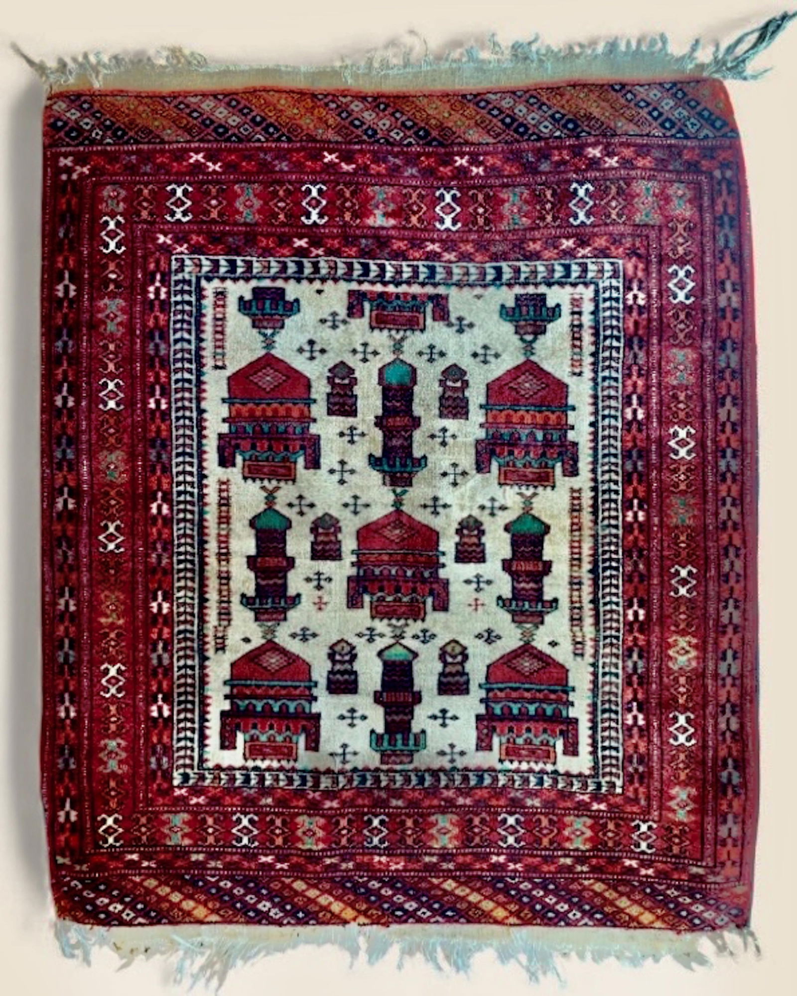 Tribal Handwoven Pictorial Wool Area Rug (1 of 5)