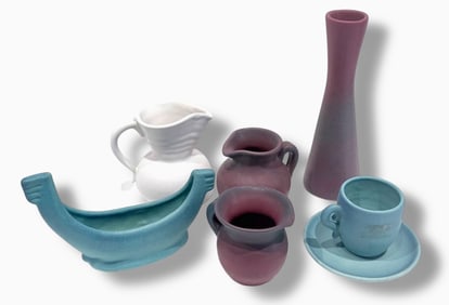 Collection of Van Briggle Art Pottery Vessels , Colorado (8)