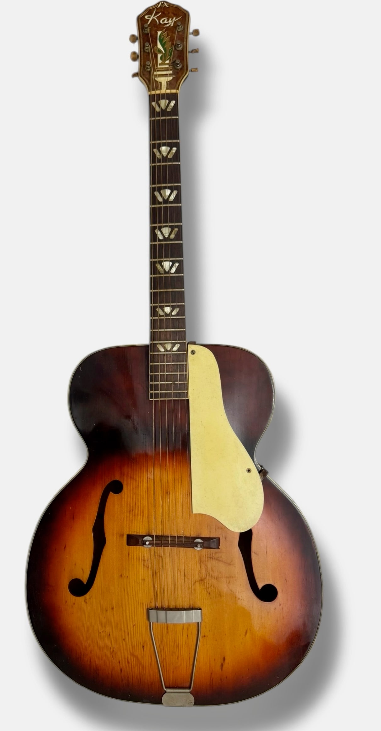 Vintage Kay Sunburst Acoustic Guitar, 1960s (1 of 8)