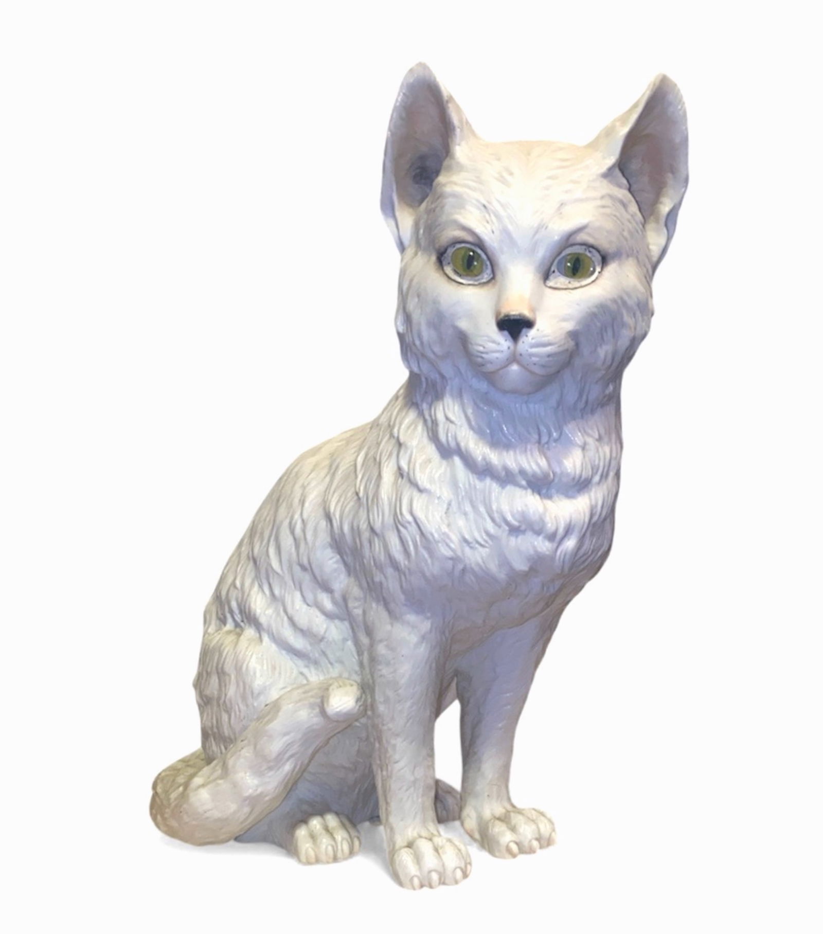 19th Century Porcelain Cat w/ Glass Inset Eyes, Ernst Bohne & Sohne (1 of 7)