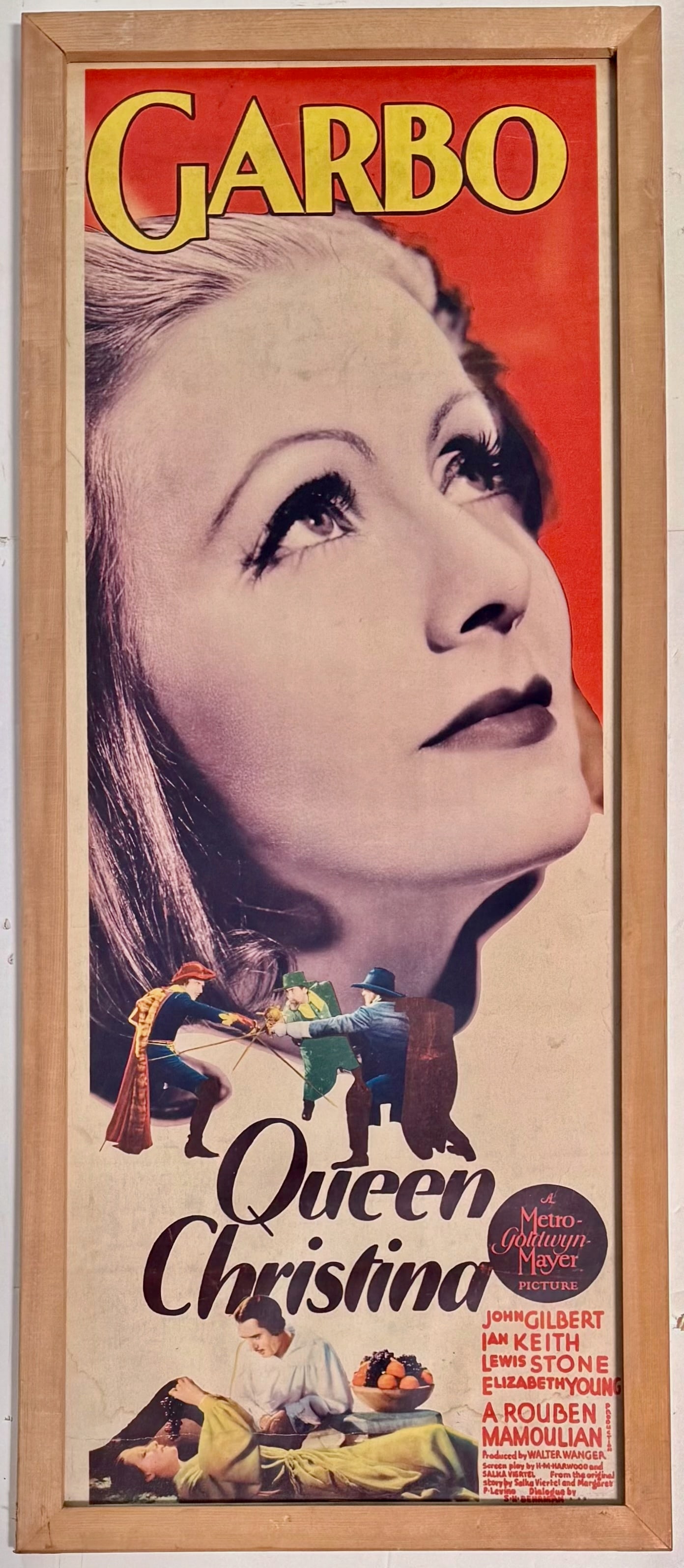 GARBO "Queen Christina" Original MGM Movie Theater Poster, 1933 (1 of 5)