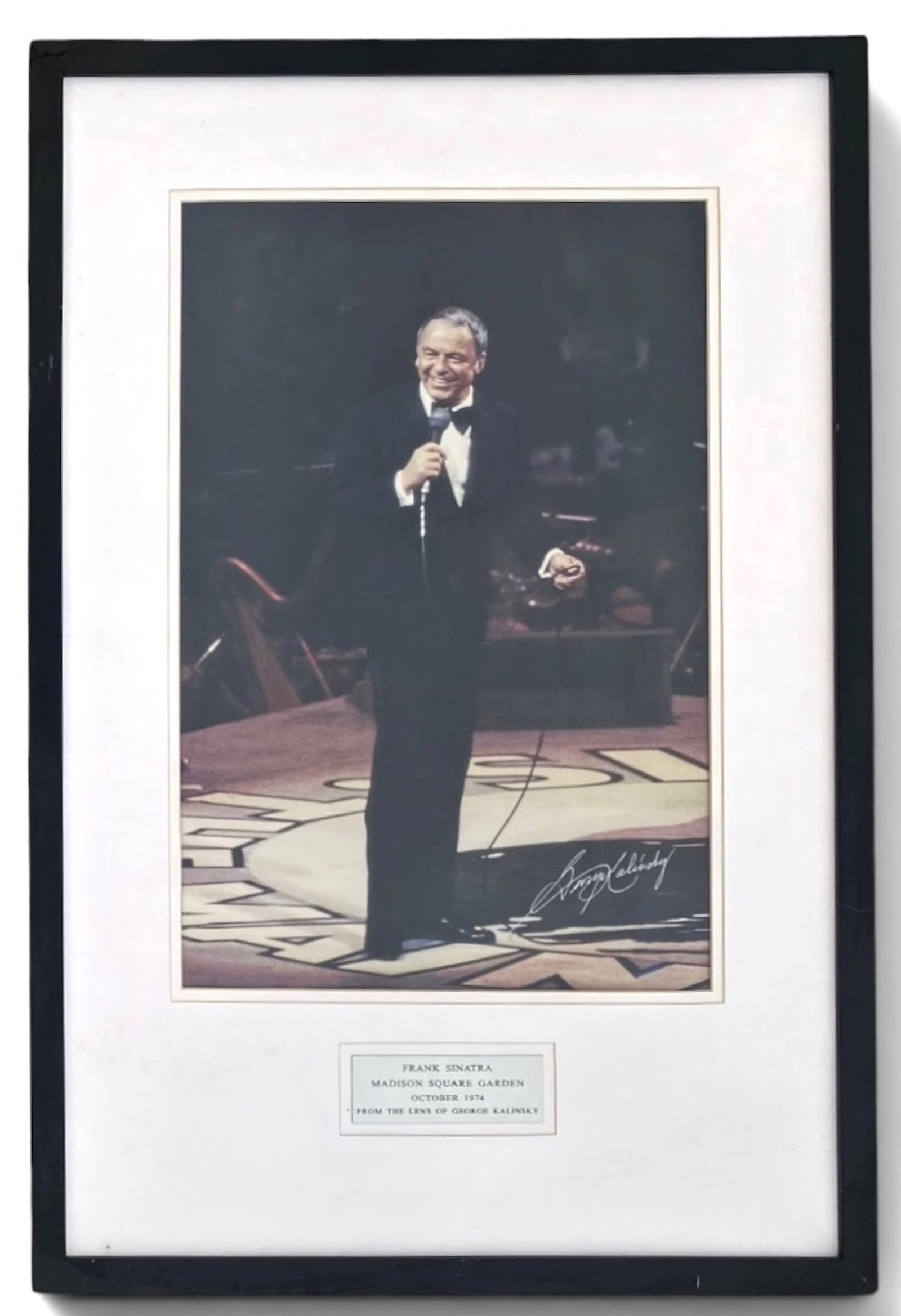 Photographer George Kalinsky Signed "Frank Sinatra" Photograph, N.Y.C. 1974 (1 of 6)