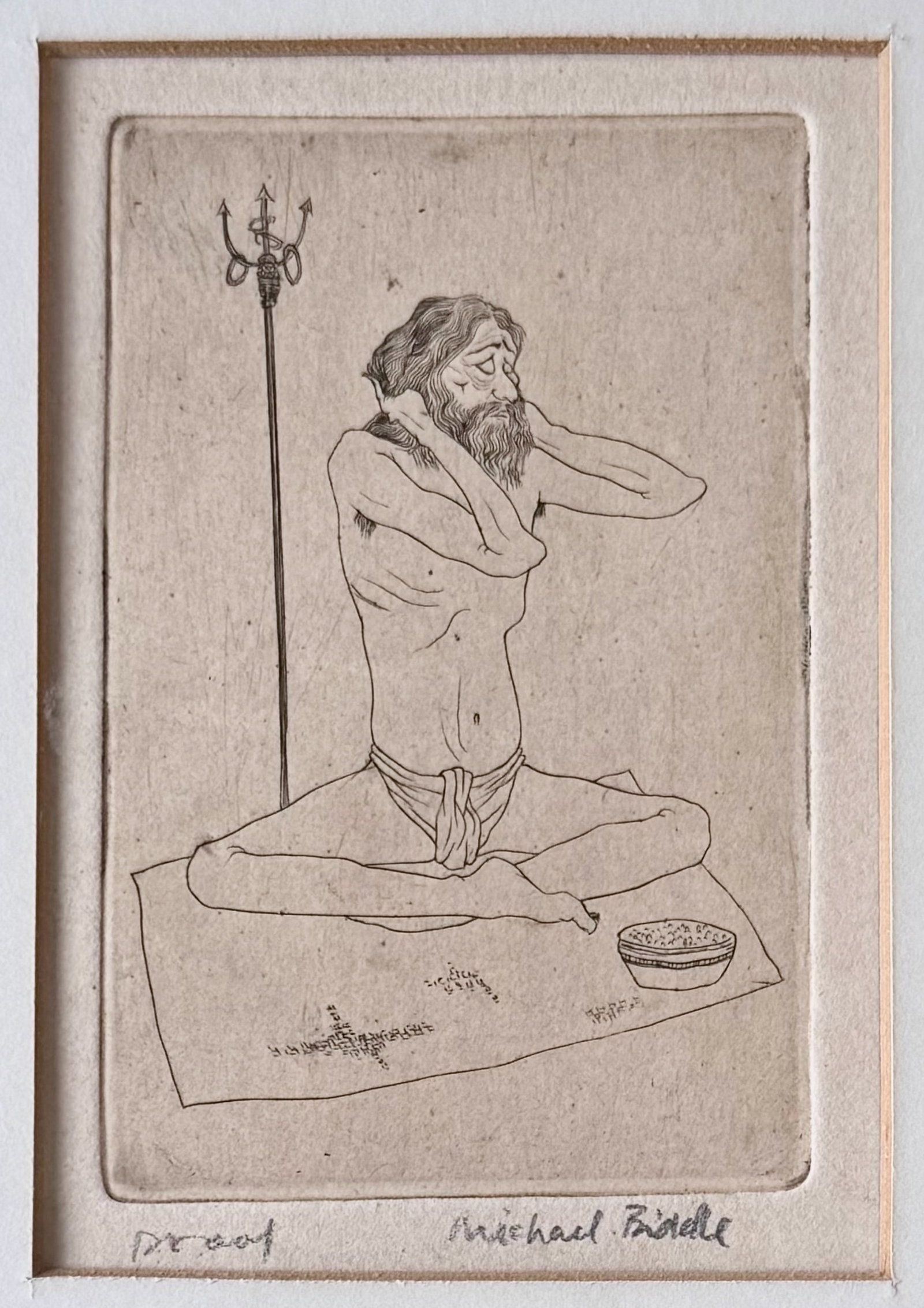 Michael Biddle (American, 1934-2013) "Holy Man" (1 of 5)