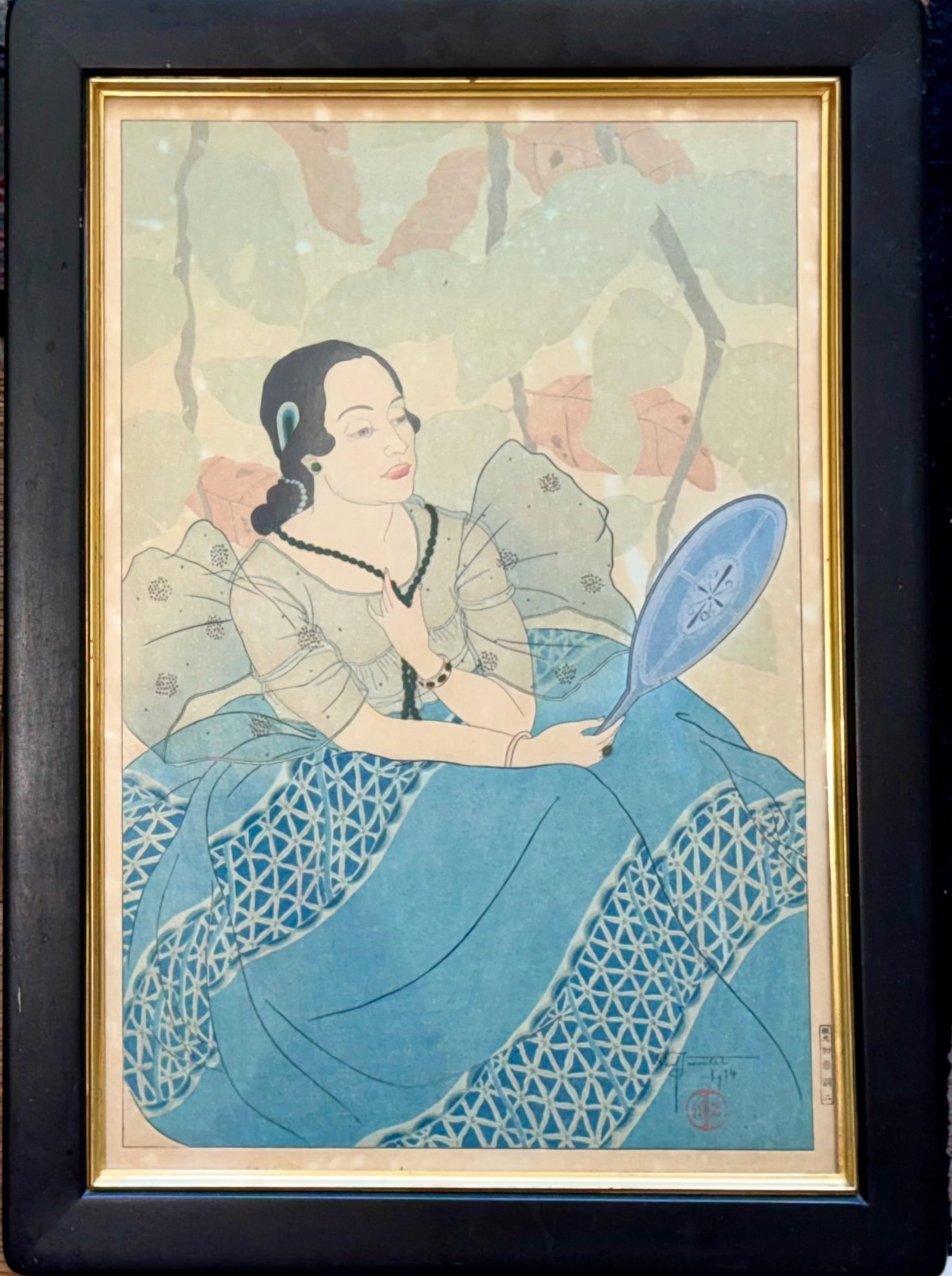 Portrait Of A Chamorro Woman, Paul Jacoulet Woodblock, 1934 (1 of 5)