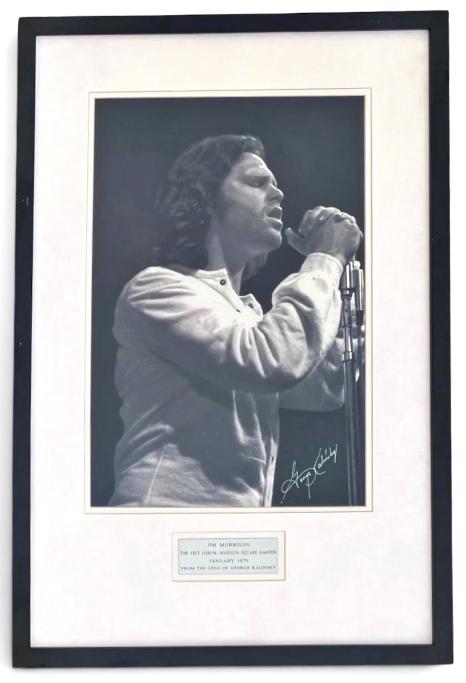 Photographer George Kalinsky (1936-2025) Signed Jim Morrison Photograph, N.Y.C. 1969 (1 of 5)