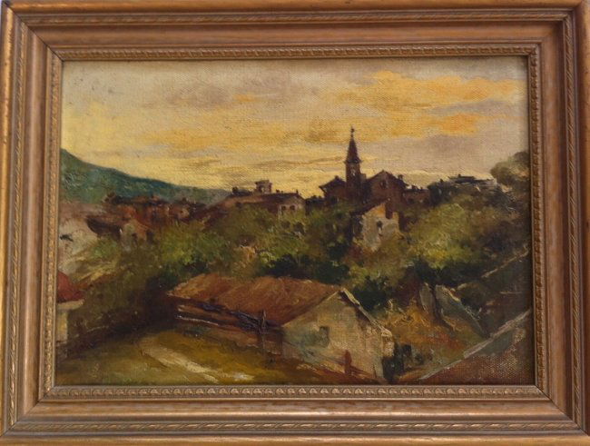 Leonardo Roda (Italian 1868-1933 ) Painting,Turin Italy (1 of 2)