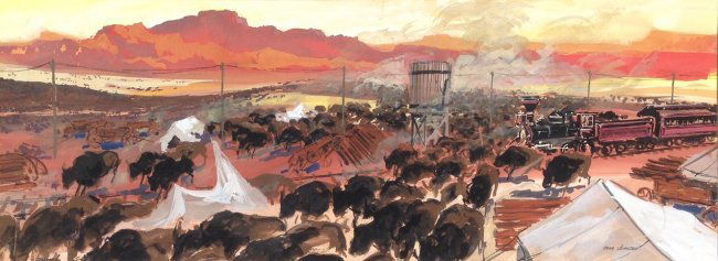 "How The West Was Won", MGM Illustration Painting 1962 (1 of 4)