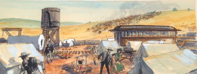 "How The West Was Won", MGM Illustration Painting,1962 (1 of 3)